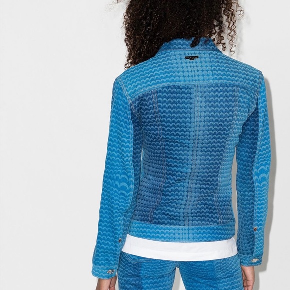 Marine Serre Moon Fish Regenerated Jacket in Blue - Picture 2 of 3